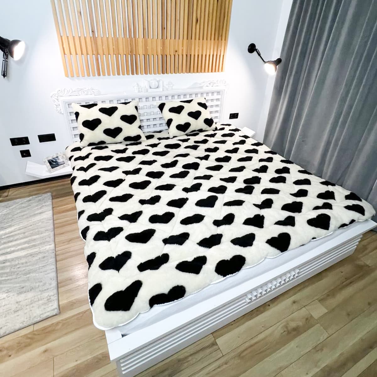 Комплект Хутряні серця Vital Textile ковдра 200×220 + 2 подушки 50×70 KIє-50 - 1