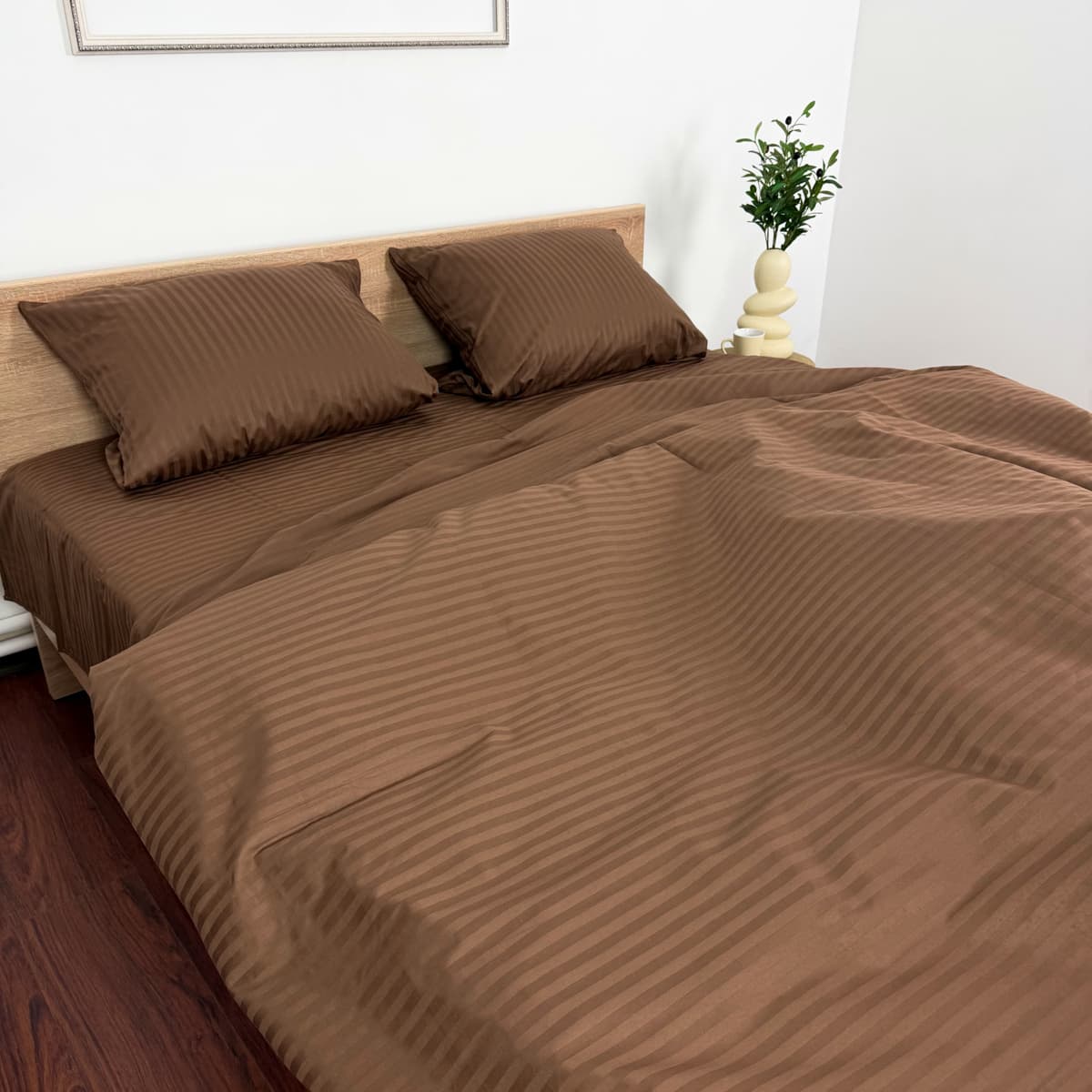 Комплект постільної білизни Vital Textile сатин страйп полуторний 150х240 SS1,5-1 - 1
