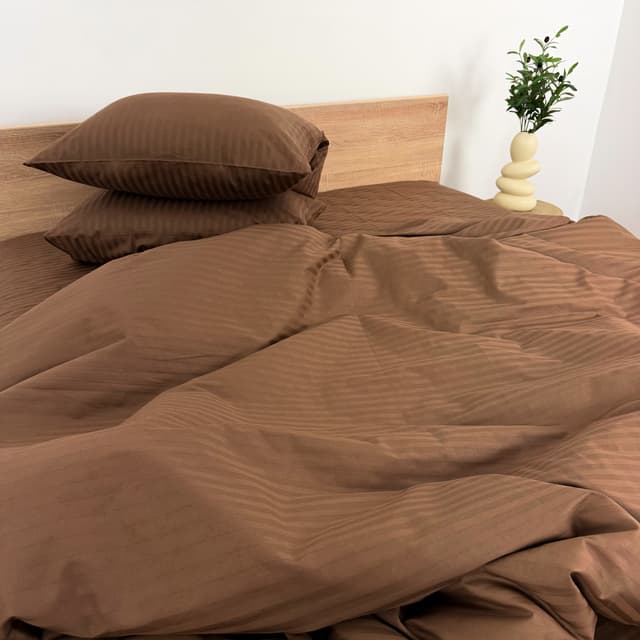 Комплект постільної білизни Vital Textile сатин страйп полуторний 150х240 SS1,5-1 - thumbnail 5