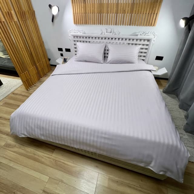 Комплект постільної білизни в полоску Vital Textile полуторний 150х220 SP1,5-4 - thumbnail 1
